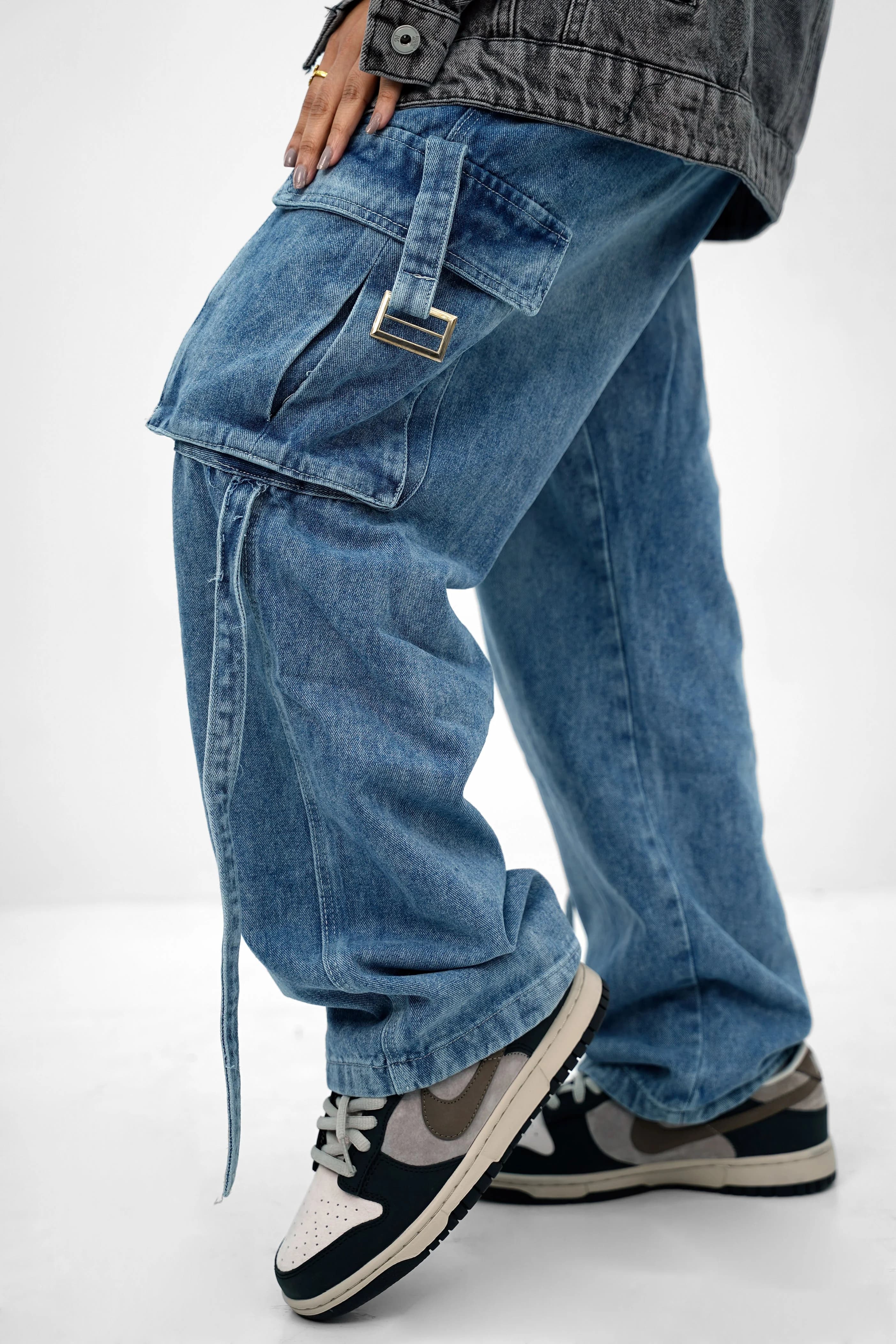 Cargo String Blue Pant CP-2868